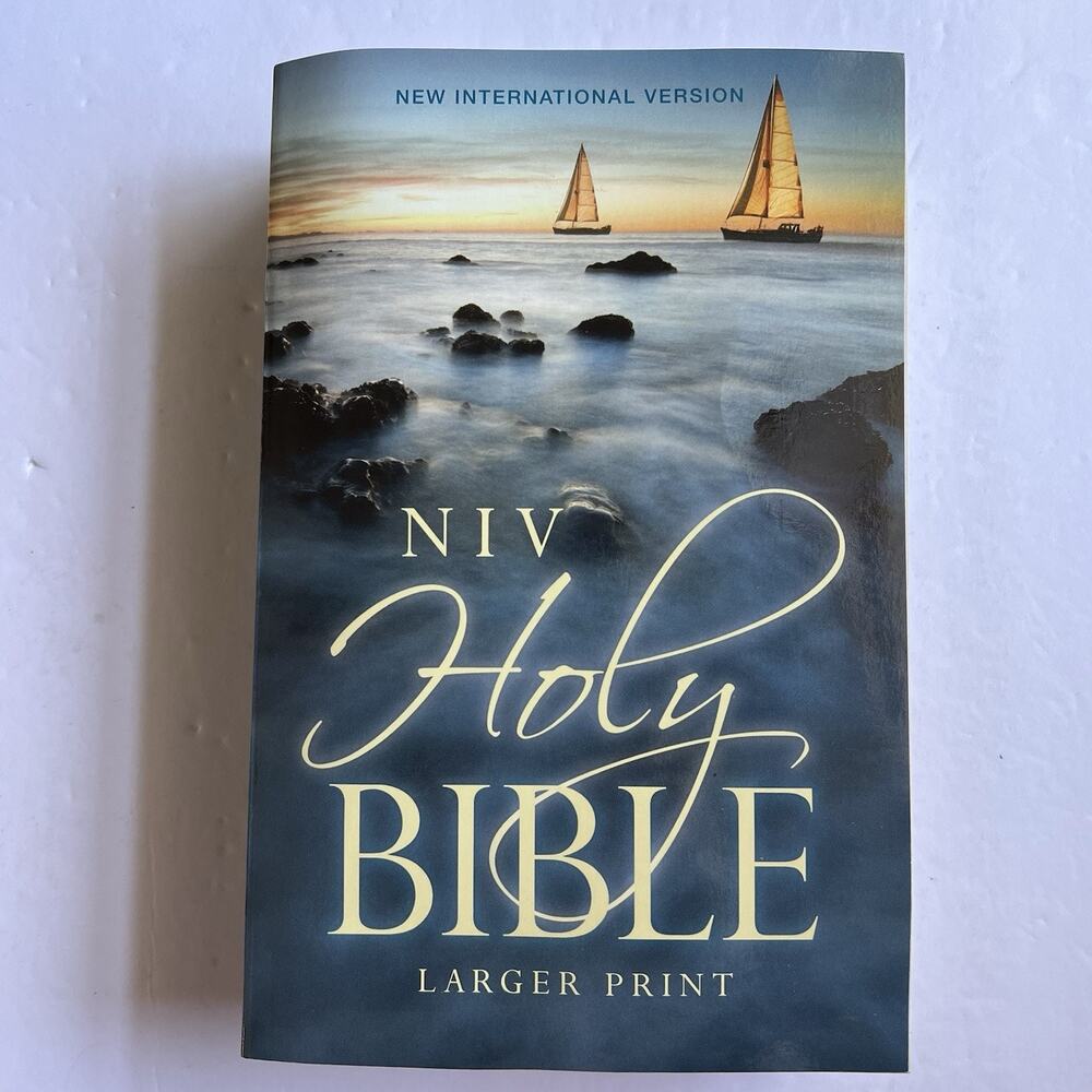 New International Version NIV Holy Bible Larger Print Paperback Book Zondervan